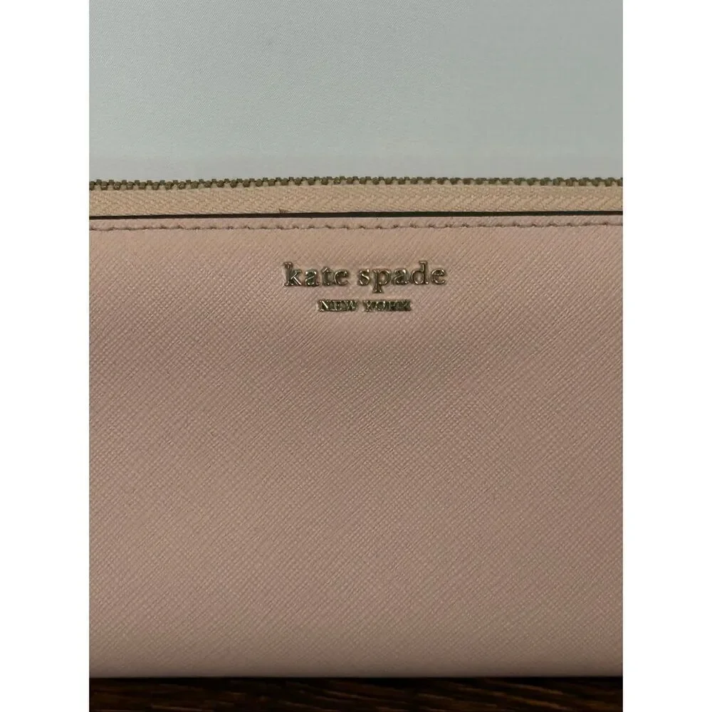 Kate spade large Madison continent Wallet pink 7.5x4”